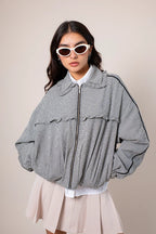 CHAQUETA BOMBER CUADROS E-F 8448 - Kliquea