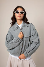 CHAQUETA BOMBER CUADROS E-F 8448 - Kliquea
