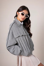 CHAQUETA BOMBER CUADROS E-F 8448 - Kliquea
