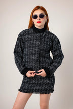 CHAQUETA BOMBER TWEED E-F 8133 - Kliquea