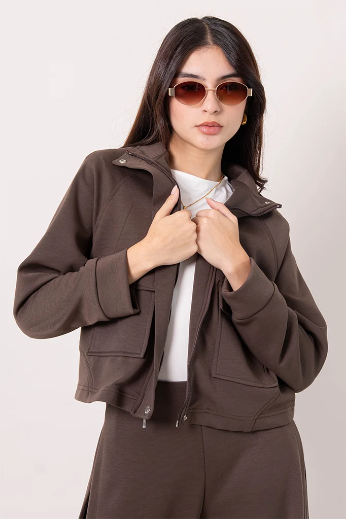 CHAQUETA CUELLO ALTO SOFT B-F 8254.