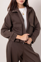 CHAQUETA CUELLO ALTO SOFT B-F 8254.