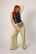 BH PANTALON FLUIDO RAYAS G-8516 VERDE.