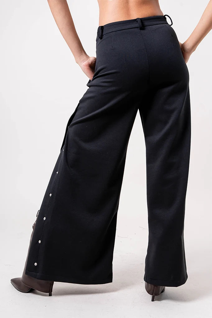 PANTALON WIDE LEG BROCHE R-F 7224 - Kliquea