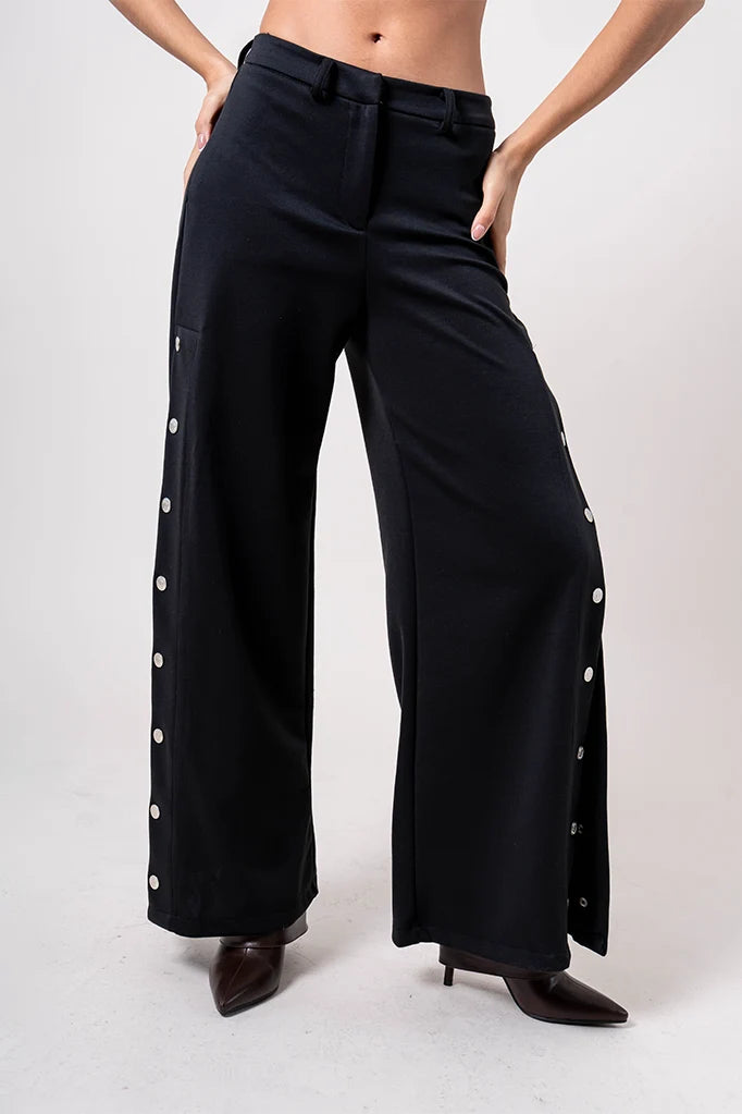 PANTALON WIDE LEG BROCHE R-F 7224 - Kliquea