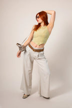 BH TOP HALTER RAYAS G-8257 VERDE.