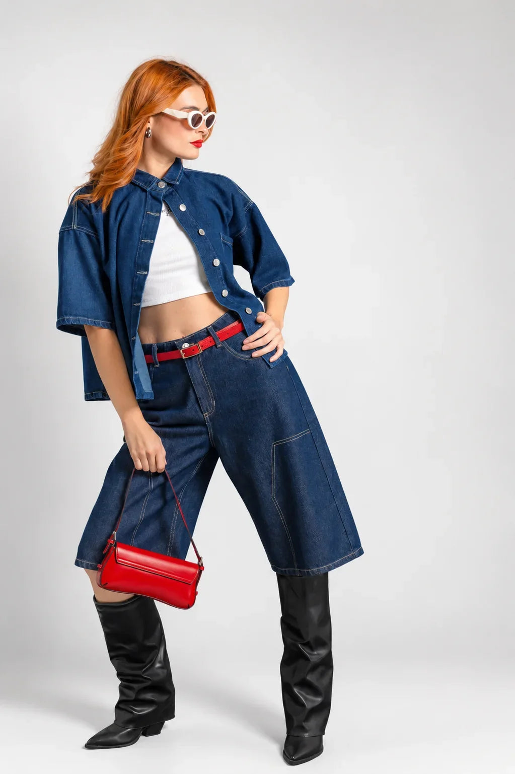 Short, color/material denim, marca Free Spirit – vista 1