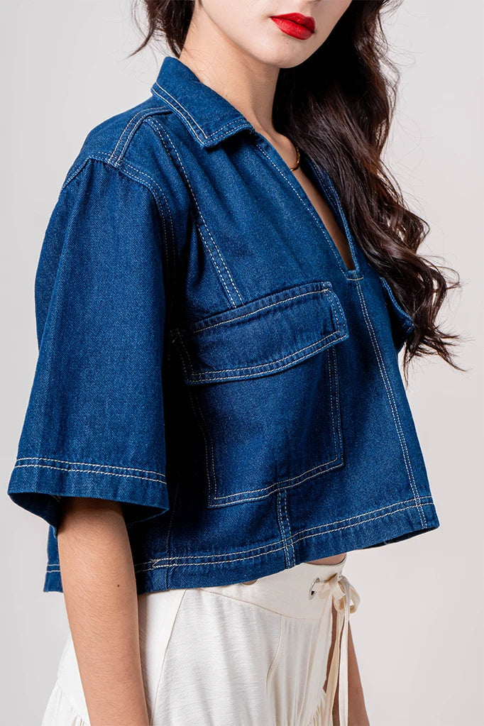 CAMISA CROPEED DENIM B-C 8310.
