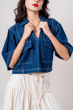 CAMISA CROPEED DENIM B-C 8310.