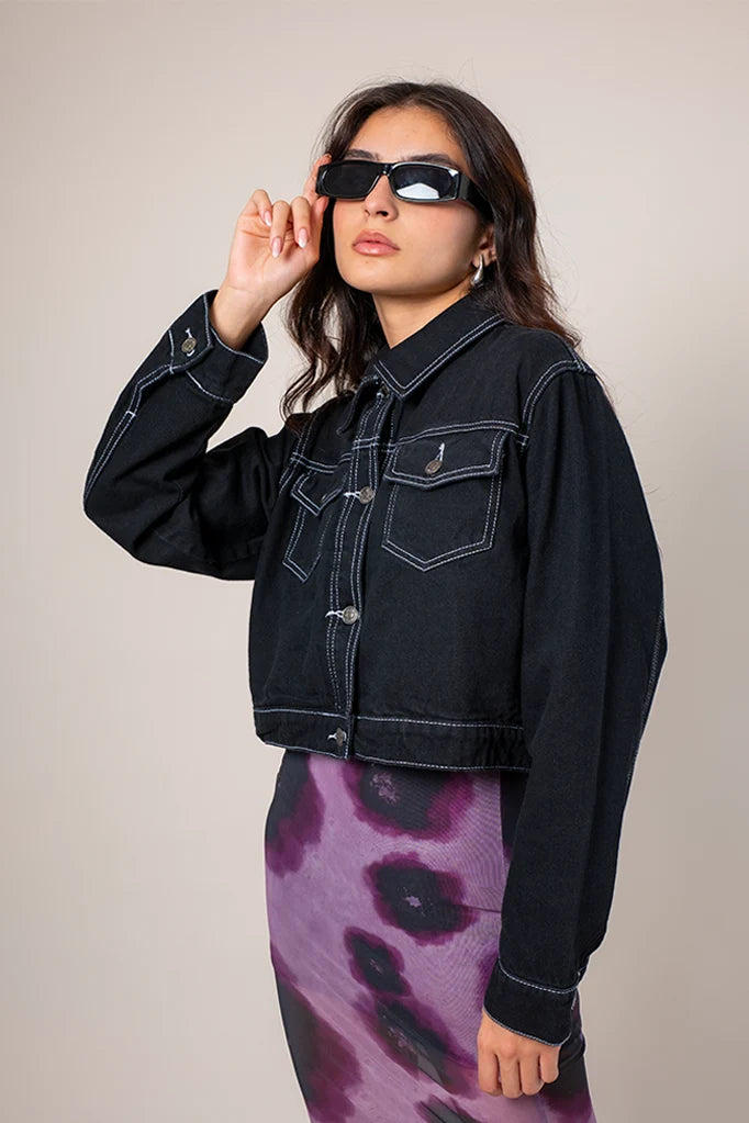 CHAQUETA DENIM CROPPED R-M 8362.