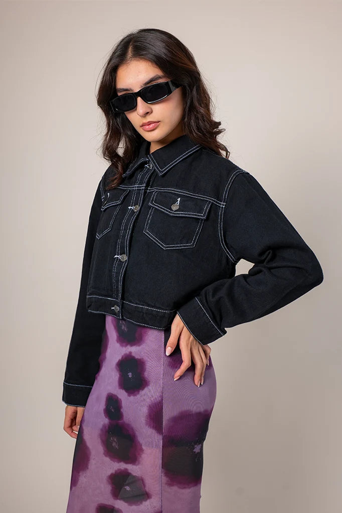 CHAQUETA DENIM CROPPED R-M 8362.
