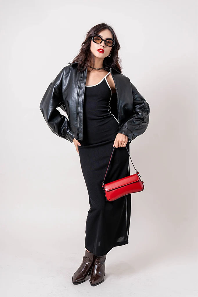 VESTIDO CONTRASTE B-M 8170.