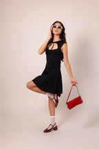 VESTIDO CORTO LAZO E-M 7228 - Kliquea
