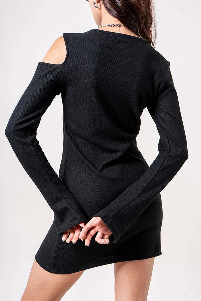 VESTIDO CORTO MANGA LARGA B-F 8285.