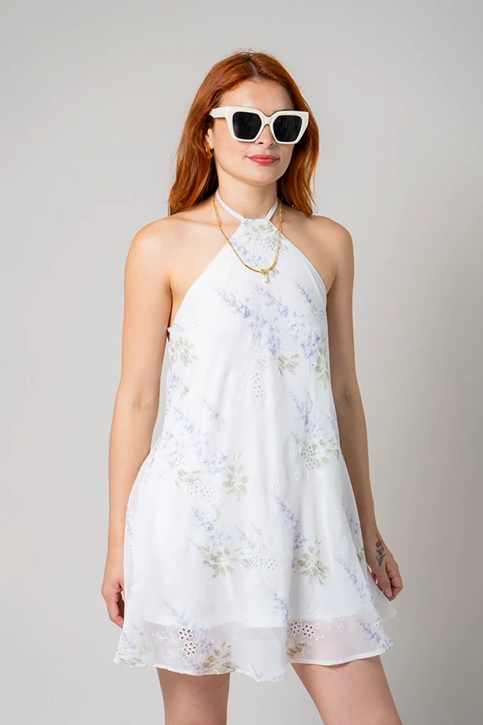 VESTIDO FLUIDO BORDADO G-C 8216.