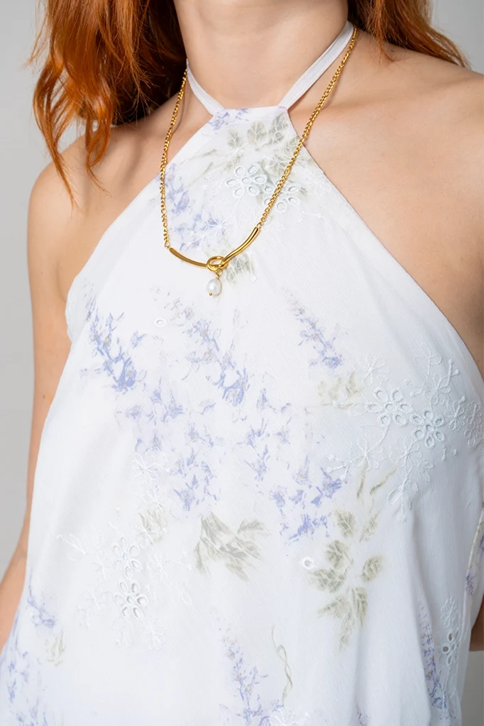 VESTIDO FLUIDO BORDADO G-C 8216.