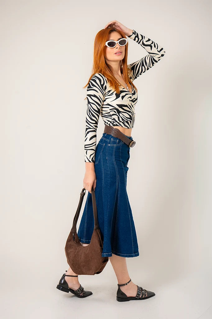 FALDA LARGA DENIM G-M 8300