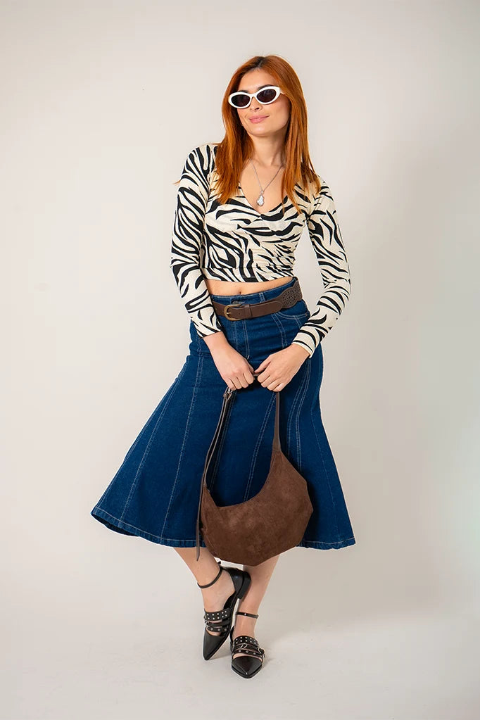 FALDA LARGA DENIM G-M 8300