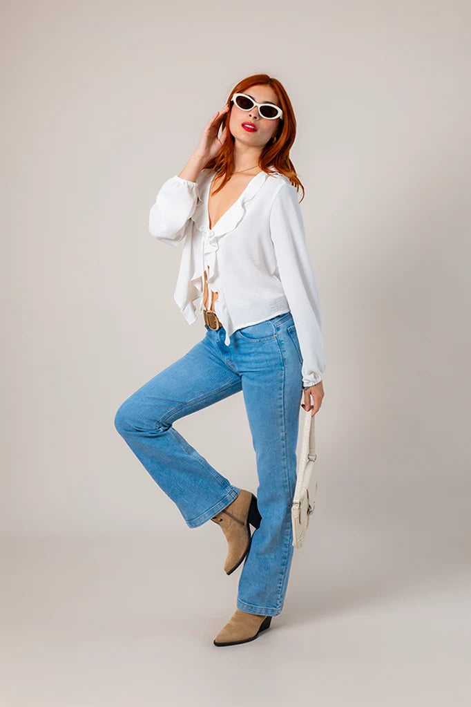 BHV JEANS FLARE MIDE RISE 8143 - Kliquea