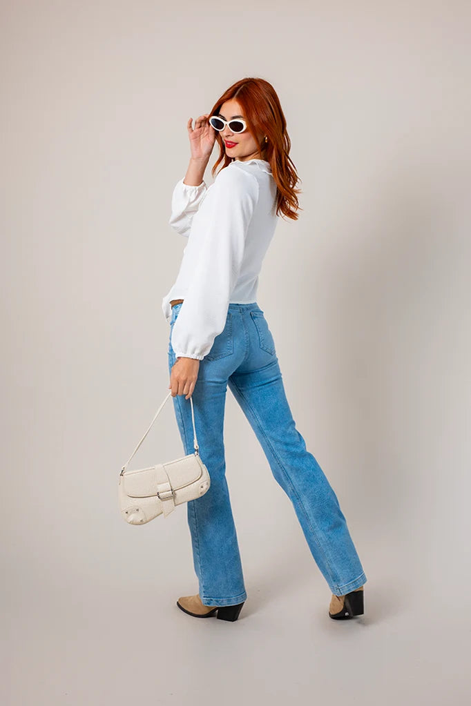 BHV JEANS FLARE MIDE RISE 8143 - Kliquea