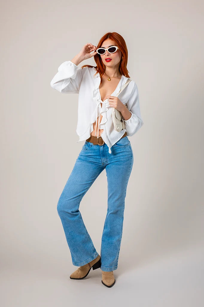 BHV JEANS FLARE MIDE RISE 8143 - Kliquea