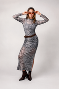 BH VESTIDO LARGO MESH SNAKE 8149 - Kliquea