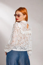 Blusa, color/material encaje, marca Free Spirit – vista 5