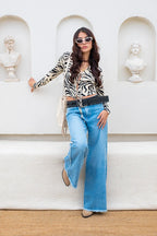 BLUSA LACE UP TEXTURA G-F 8693.