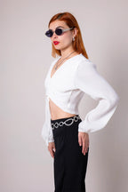 BLUSA PLISADA B-M 9083.