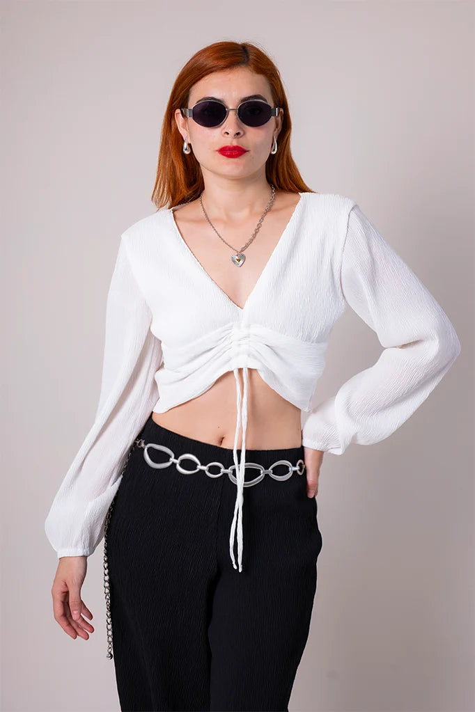 BLUSA PLISADA B-M 9083.