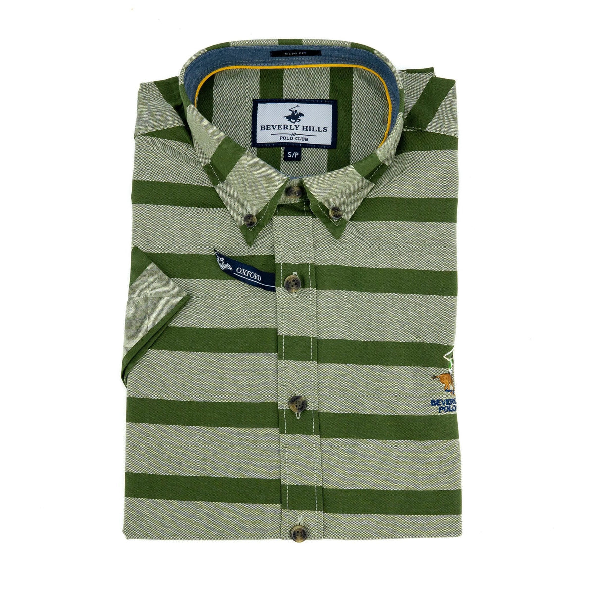 Camisa Beverly Hills Mangas Cortas Rayas P/ Caballeros by Beverly Hills