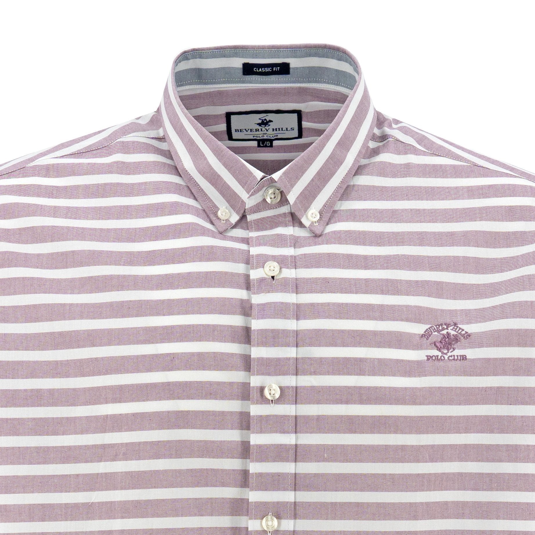Camisa Beverly Hills Mangas Cortas Rayas Para Caballeros by Beverly Hills