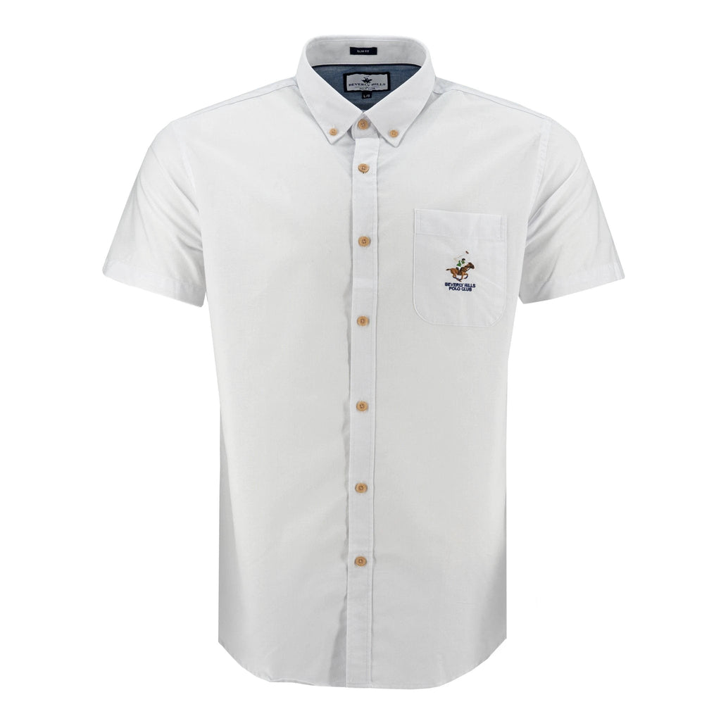 Camisa Beverly Hills Mangas Cortas Lisa Para Caballeros by Beverly Hills