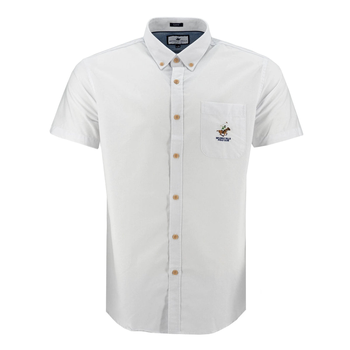 Camisa Beverly Hills Mangas Cortas Lisa Para Caballeros by Beverly Hills