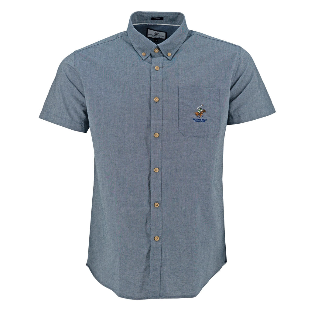 Camisa Beverly Hills Mangas Cortas Lisa Para Caballeros by Beverly Hills