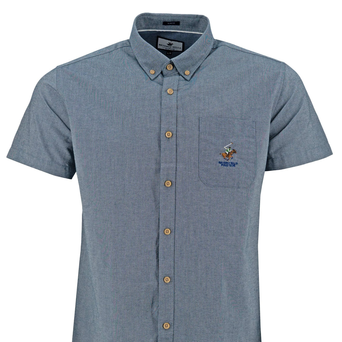 Camisa Beverly Hills Mangas Cortas Lisa Para Caballeros by Beverly Hills
