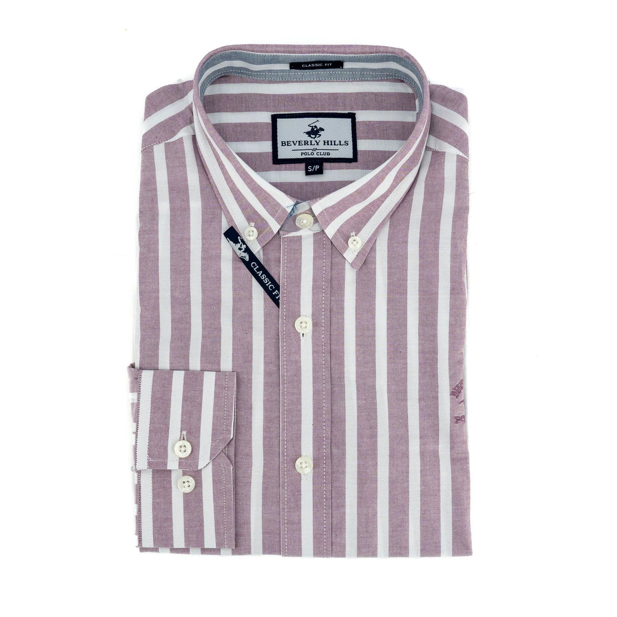 Camisa Beverly Hills Mangas Largas Rayas P/ Caballeros by Beverly Hills