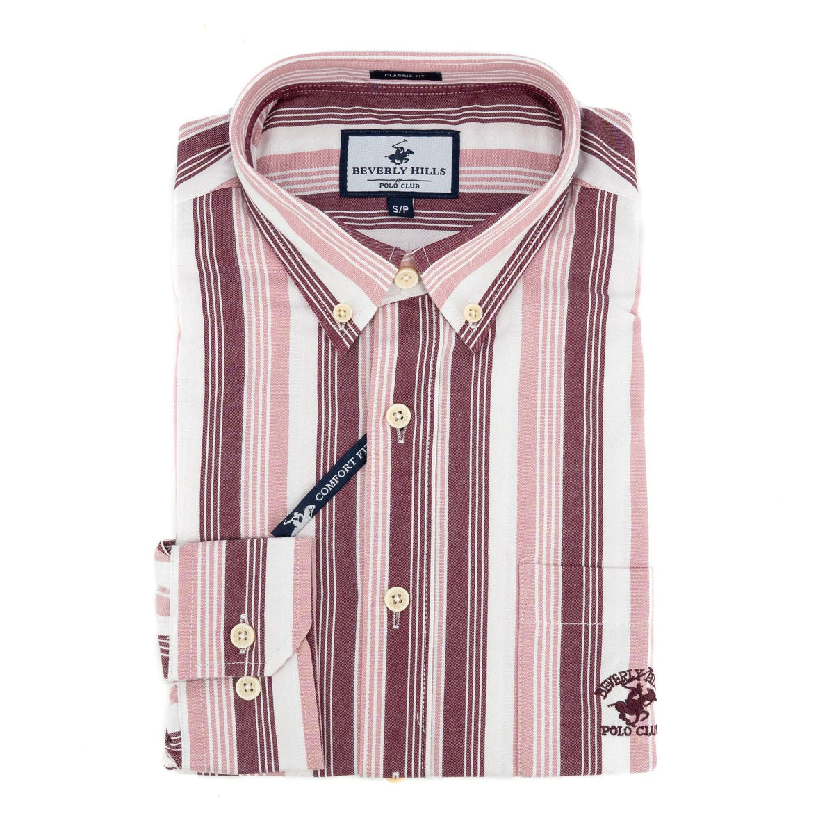 Camisa Beverly Hills Mangas Largas Rayas P/ Caballeros by Beverly Hills