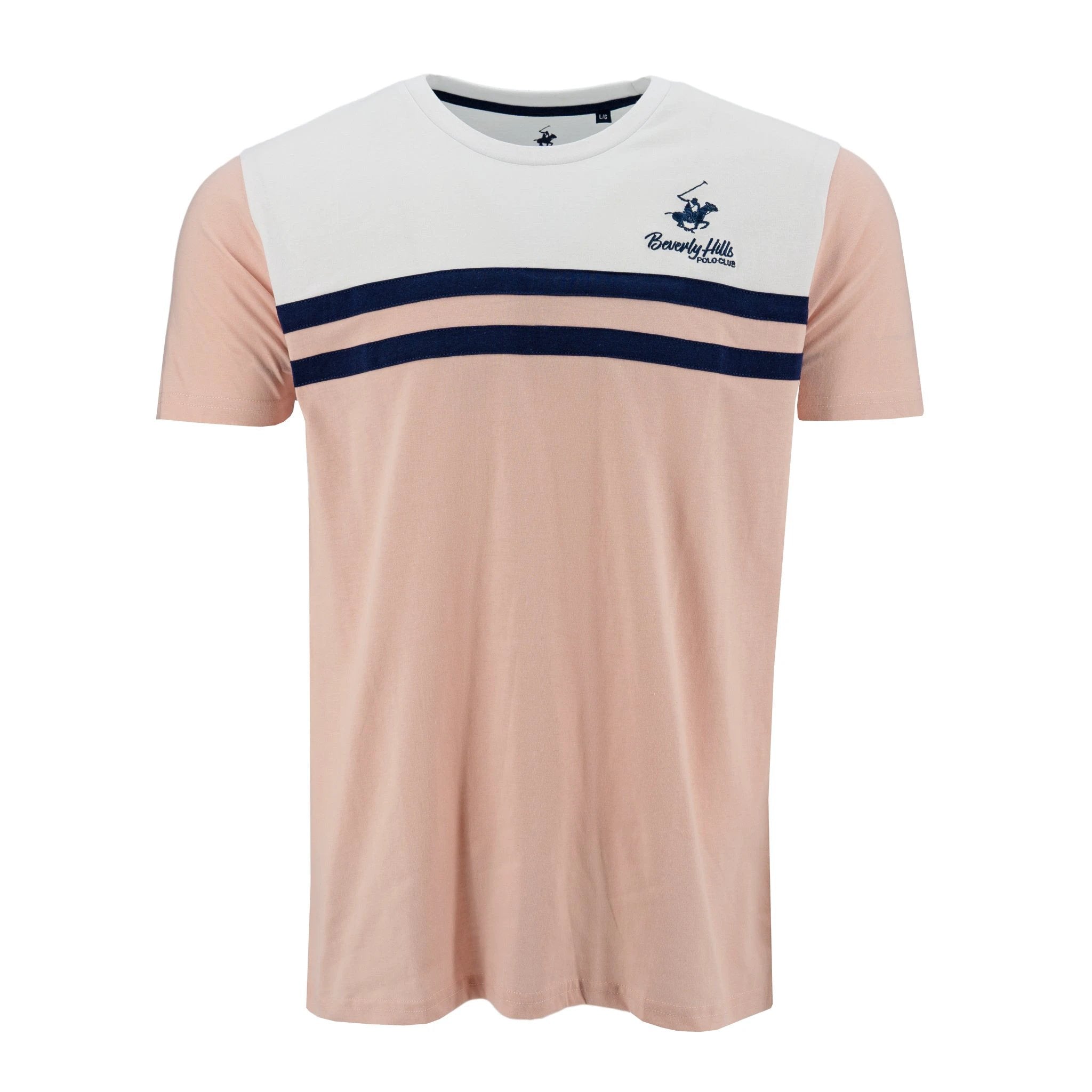 Camiseta Beverly Hills Mangas Cortas Rayas P/ Caballeros by Beverly Hills