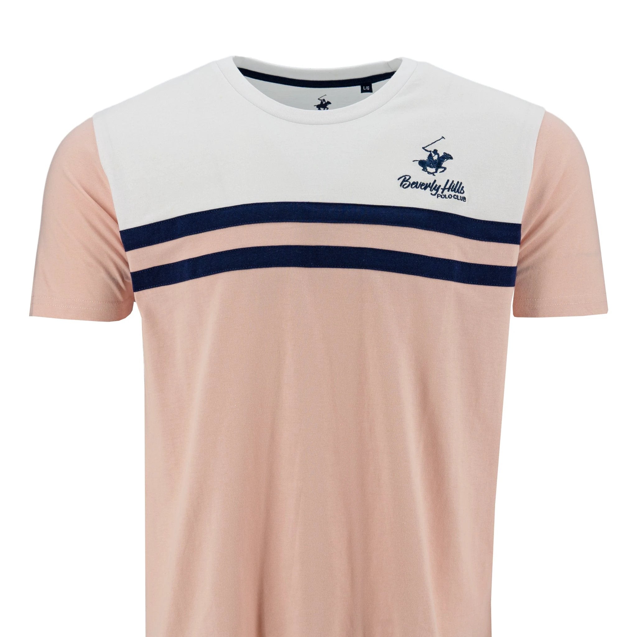 Camiseta Beverly Hills Mangas Cortas Rayas P/ Caballeros by Beverly Hills