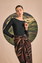 Body Reversible Círculo - Negro