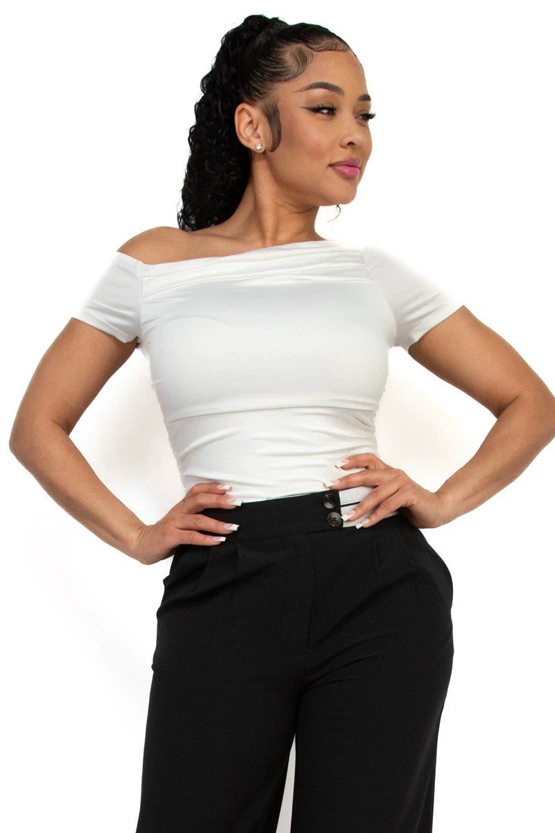 Blusa Blashe Mangas Cortas Lisa Para Damas by Iris