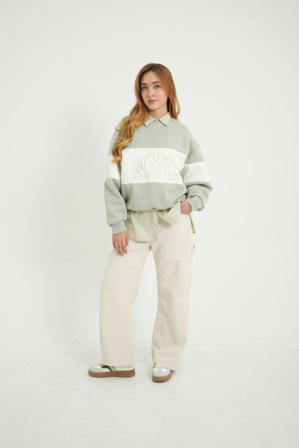BUZO OVERSIZE CUELLO REDONDO 7226 - Kliquea