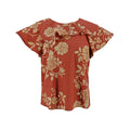 Blusa Badgley Mischka Mangas Cortas Floral para Damas
