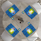Individuales Reversibles set de 6 rectangular 41*27 cm + 6 Portavasos Bailarinas
