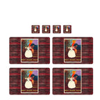 Individuales Reversibles set de 6 rectangular 41*27 cm + 6 Portavasos Bailarinas