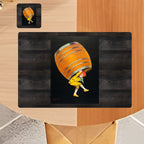 Individuales Reversibles set de 6 rectangular 41*27 cm + 6 Portavasos Barril