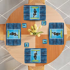 Individuales Reversibles set de 6 rectangular 41*27 cm + 6 Portavasos Barril
