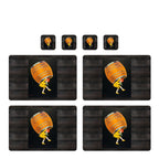Individuales Reversibles set de 6 rectangular 41*27 cm + 6 Portavasos Barril