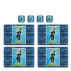 Individuales Reversibles set de 6 rectangular 41*27 cm + 6 Portavasos Barril